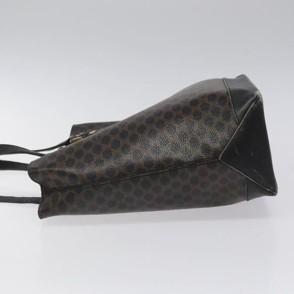 CELINE Macadam Canvas Tote Bag Pvc Leather Black - Picture 5 of 12